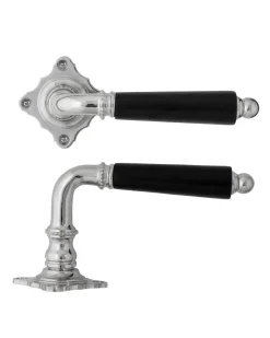 NEXA TECHNOLOGIES / NANDAN INTERNATIONAL Dörrhandtag Med Rosett|Dörrhandtag - Næsman 195 ornament nickel