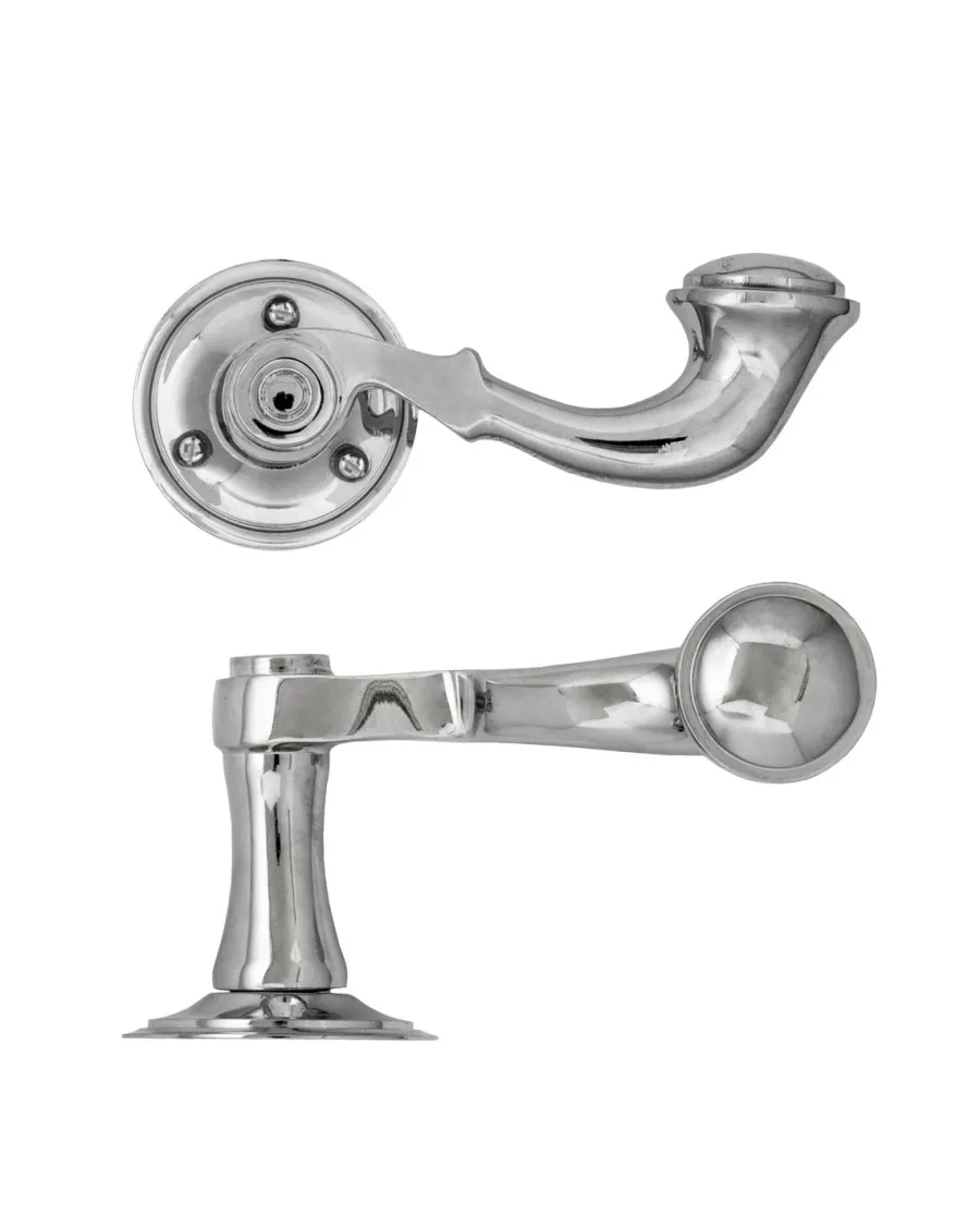 NEXA TECHNOLOGIES / NANDAN INTERNATIONAL Dörrhandtag Med Rosett|Dörrhandtag - Posthorn klassiskt nickel