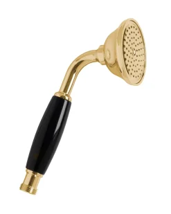 Gaboli Fratelli Rubinetteria Duschmunstycken|Duschar|Duschhandtag - Handdusch Kensington svart/guld stor