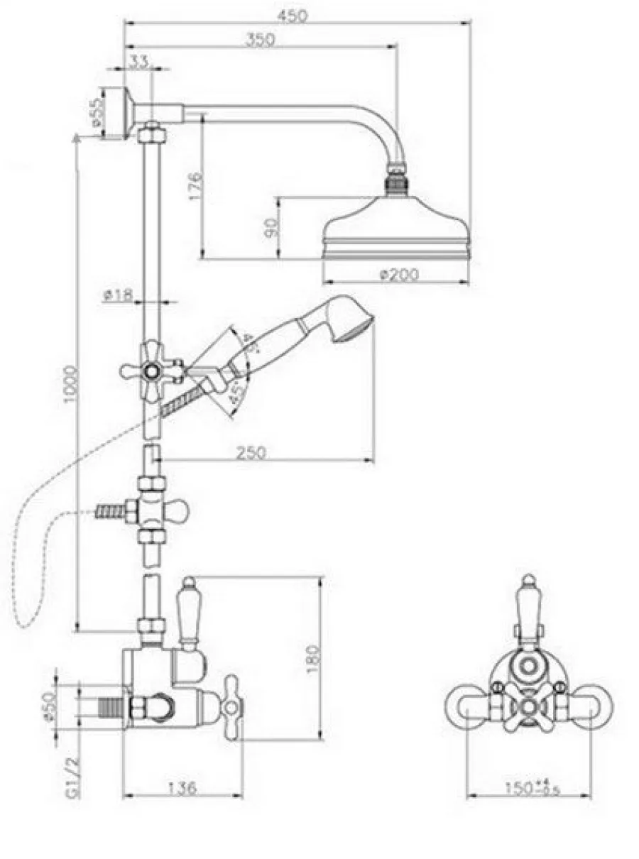 Badex AB Duschar|Duschset|Duschset - Croisette taksil