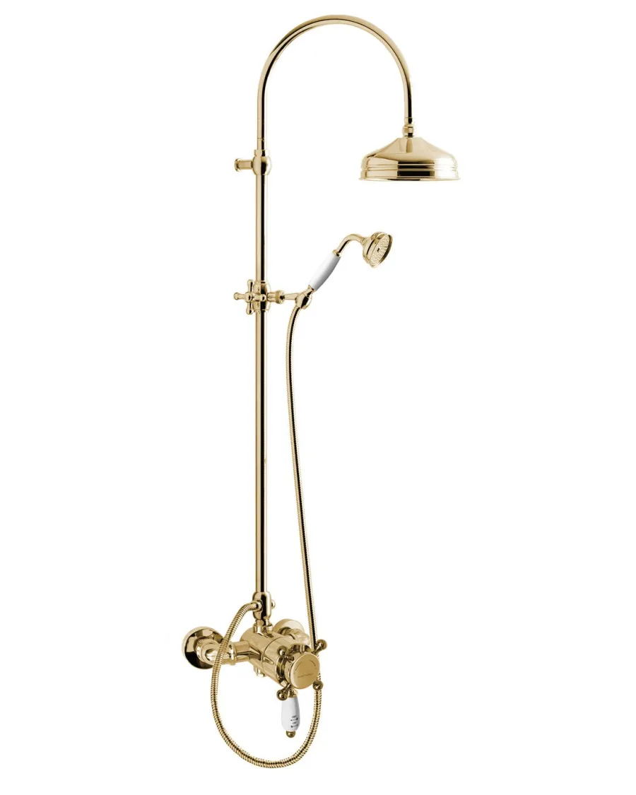 Gaboli Fratelli Rubinetteria Duschar|Duschset|Duschset - Kensington retro med termostatblandare, mässing