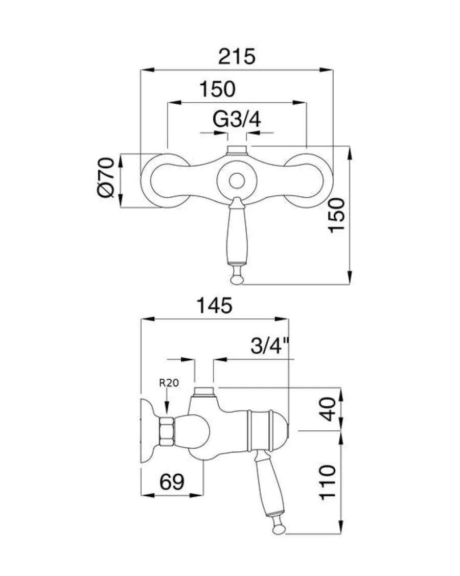Badex AB Duschar|Duschset|Duschset - Maxima Low med Oxford termostatblandare