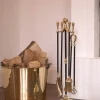 Becchetti Angelo Bal Srl Eldverktyg|Kamintillbehör|Eldgaffelset Mässing/Svart - Hersby