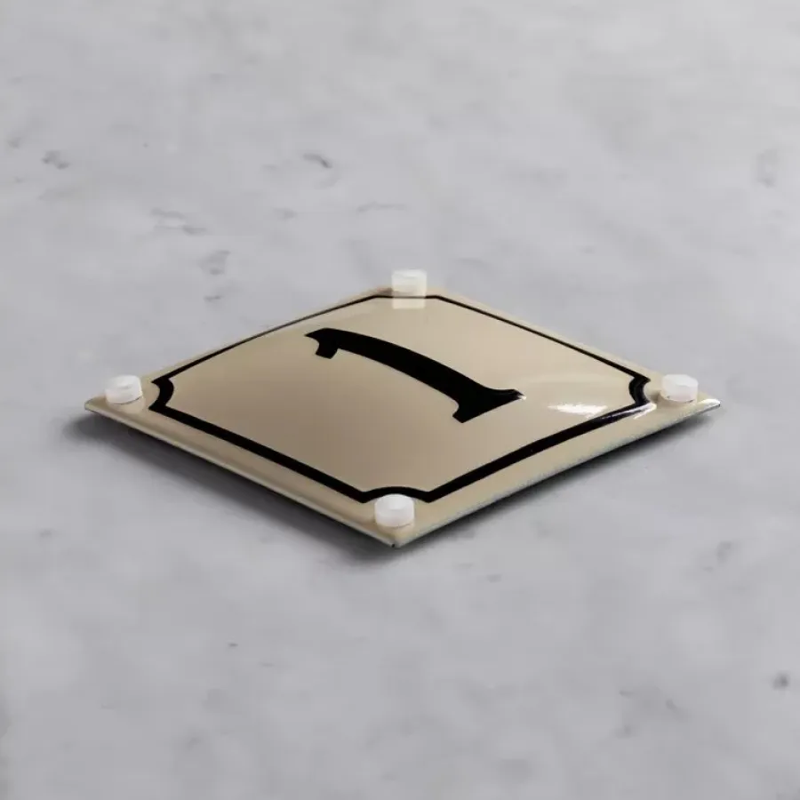 Emaljehuset Husnummer|Emaljskyltar|Emaljskylt - Husnummer, 10 x 10 cm