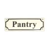 Emaljehuset Emaljskyltar|Emaljskyltar & Dörrskyltar|Emaljskylt - Pantry vit/svart