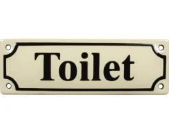 Emaljehuset Emaljskyltar|Emaljskyltar & Dörrskyltar|Emaljskylt - Toilet vit/svart