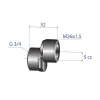 Badex AB Tillbehör Krom - Badrum|Excenter vid 150 c/c blandare till 160 c/c blandarfäste 2-pack, krom