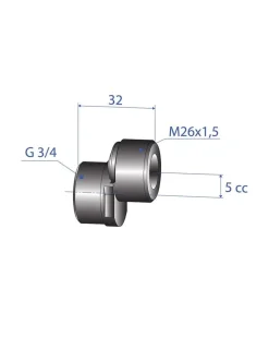 Badex AB Tillbehör Krom - Badrum|Excenter vid 150 c/c blandare till 160 c/c blandarfäste 2-pack, krom