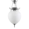 Karlskrona Lampfabrik Amplar|Stora Taklampor|Foajéampel - 200 nickel, opalvit