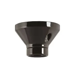 IFÖ Electric AB Porslinslampor & Porslinsocklar|Lamphållare I Porslin|Fotlamphållare 100 mm rak - Svart porslin