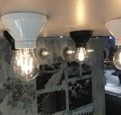 IFÖ Electric AB Porslinslampor & Porslinsocklar|Lamphållare I Porslin|Fotlamphållare 100 mm rak - Vit porslin