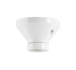 IFÖ Electric AB Porslinslampor & Porslinsocklar|Lamphållare I Porslin|Fotlamphållare 100 mm rak - Vit porslin