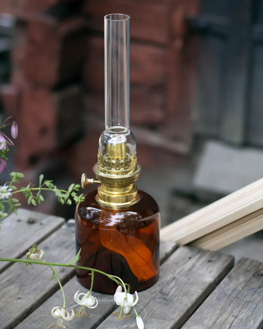 Karlskrona Lampfabrik Fotogenlampor - Bord|Juldekoration|Fotogenlampa - Kungsholmen, rubinröd