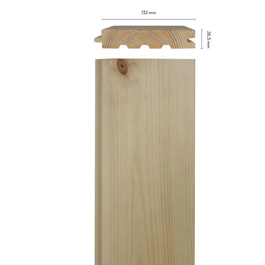 Stigma Hyvleri AB Furugolv|Trägolv Hall|Furugolv Vasastan - 26,5 x 132 mm - Massivt trägolv