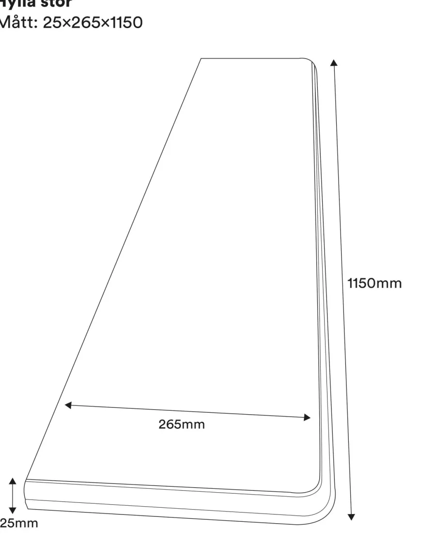 Nordingrå Trä AB Hyllplan|Konsoler|Gammaldags hylla 115 cm - Hyllplan Sekelskifte