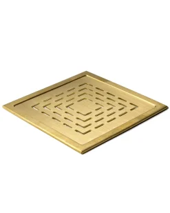 TEBO Byggtillbehör AB Tillbehör Mässing - Badrum|Golvbrunnssilar|Golvbrunnssil mässing - DecoDrain 200 x 200 mm