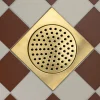 TEBO Byggtillbehör AB Tillbehör Mässing - Badrum|Golvbrunnssilar|Golvbrunnssil mässing - Standard 200 x 200 mm