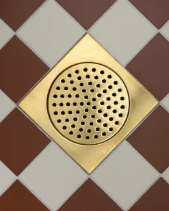 TEBO Byggtillbehör AB Tillbehör Mässing - Badrum|Golvbrunnssilar|Golvbrunnssil mässing - Standard 200 x 200 mm