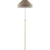 Karlskrona Lampfabrik Golvlampor I Mässing|Golvlampa - Edfelt mässing, beige skärm