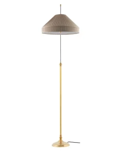 Karlskrona Lampfabrik Golvlampor I Mässing|Golvlampa - Edfelt mässing, beige skärm