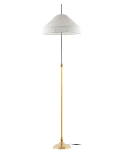 Karlskrona Lampfabrik Golvlampor I Mässing|Golvlampa - Edfelt mässing, vit skärm