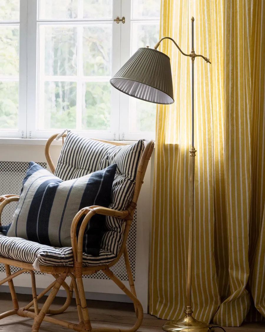 Karlskrona Lampfabrik Golvlampor I Mässing|Golvlampa - Gullberg mässing, olivgrön skärm