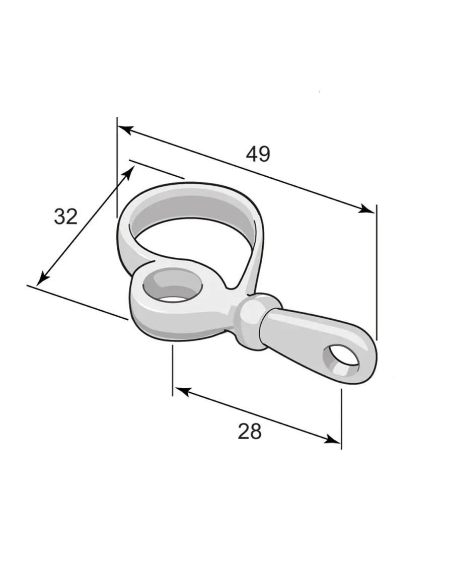 Eskilstuna Kulturbeslag AB Fönsterhasp|Handvarpa 49 mm - Aug Stenman 1