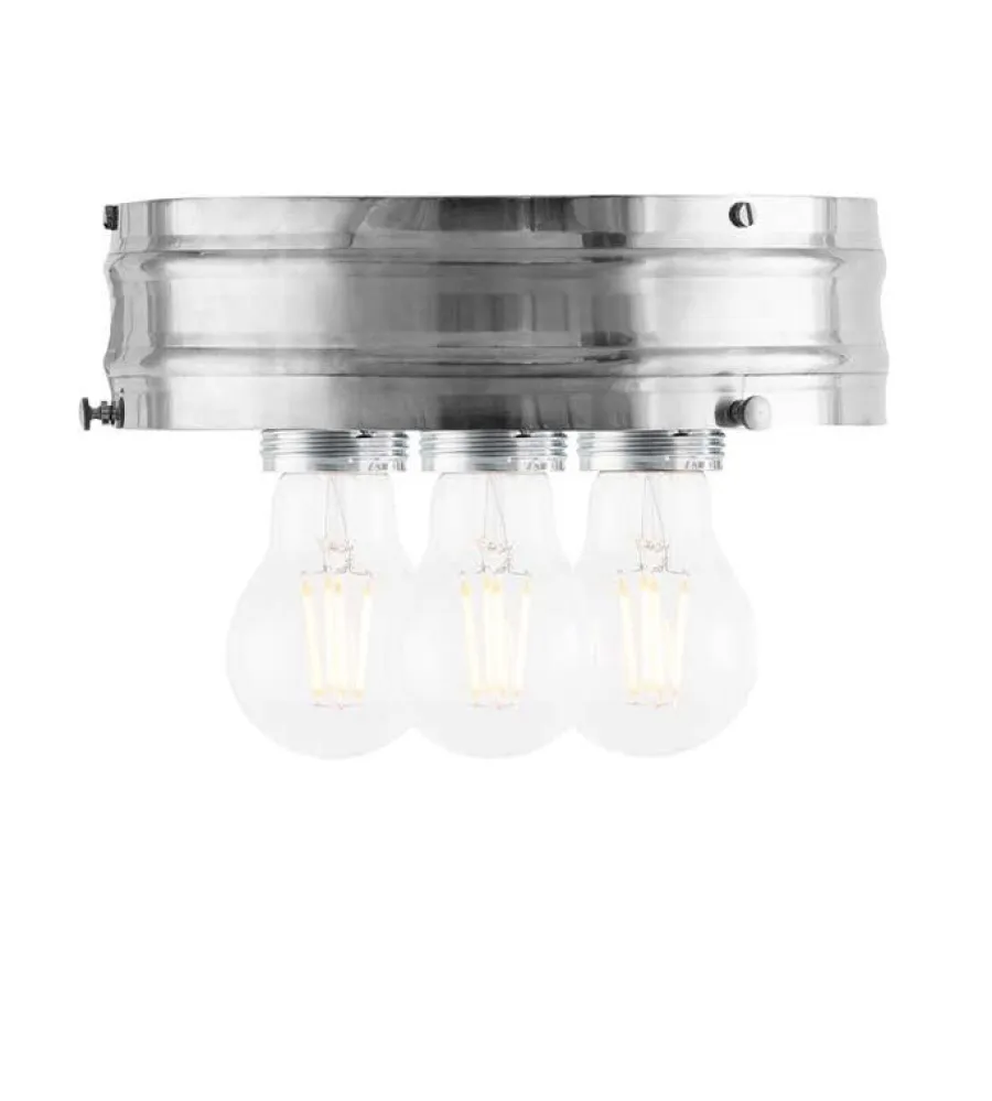 Karlskrona Lampfabrik Stora Taklampor|HeidenstamPlafond 200 (Nickel)