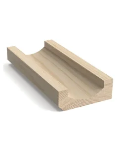 Valbo Trä AB Panel & List|Hängrännor|Hängränna av trä - Rektangulär, furu 45 x 120 mm