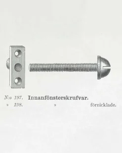 Eskilstuna Kulturbeslag AB Skruvar I Nickel|Innanfönsterskruv nickel - Næsman N:o 197