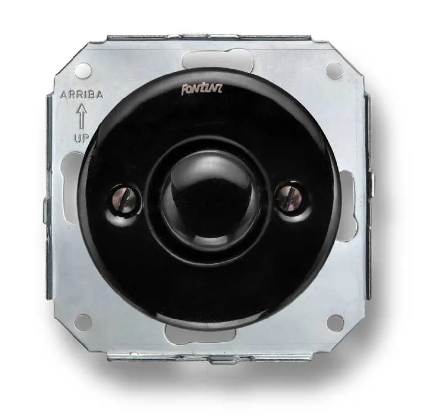 Fontini S.A. Insatser|Insats dimmer universal LED 4-100W svart porslin - Fontini infällt