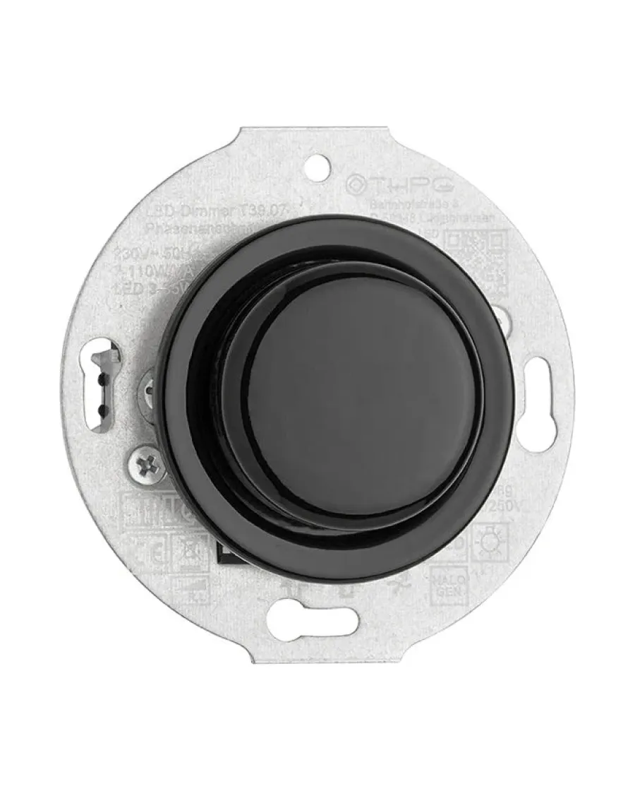 Thomas Hoof Produktgesellschaft Insatser|Svart Porslin Infällt Thpg|Insats LED-dimmer svart porslin - THPG infällt