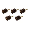 Fontini S.A. Knoppar I Porslin|Isolatorknoppar I Porslin|Isolatorknopp - Brun porslin/mässing 5-pack