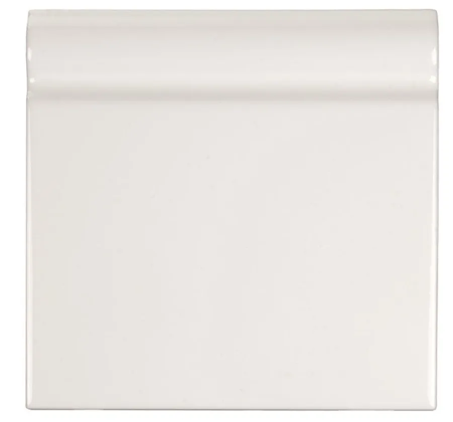 Cevica S.L. Golvsocklar|Vitt Kakel|Kakel Cambridge - Golvsockel list 15 x 15 cm vit, blank