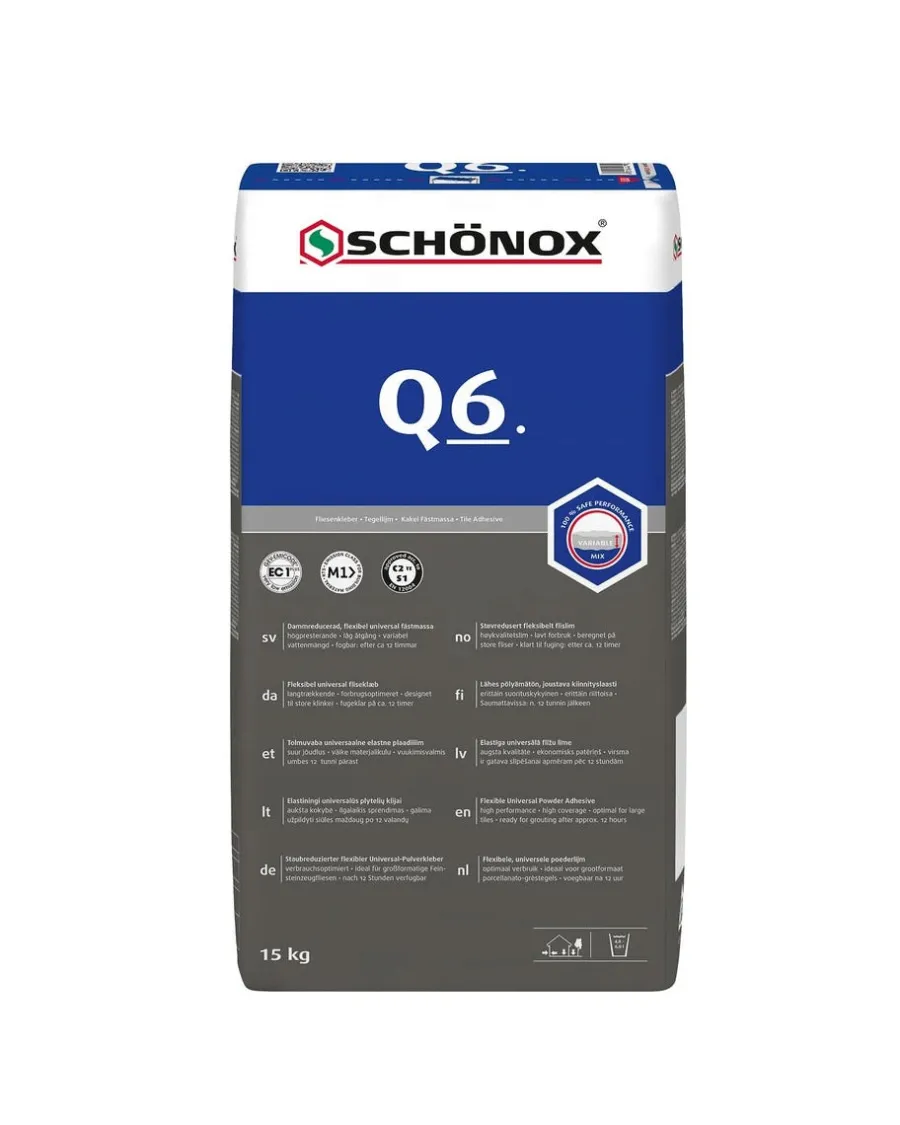 Centro Kakel & Klinker AB Fog & Fix|Fog Och Fix|Kakelfix 15 kg - Schönox Q6 fästmassa