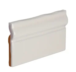 Cevica S.L. Vitt Kakel|Cremevitt Kakel|Kakel Mayfair - Elfenbensvit Avslutslist 7,5 x 13 cm blank, lätt vågigt