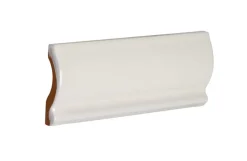 Cevica S.L. Bröstlister|Cremevitt Kakel|Kakel Mayfair - Elfenbensvit bröstlist 5 x 13 cm blank, lätt vågigt