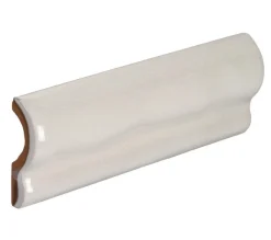 Cevica S.L. Bröstlister|Cremevitt Kakel|Kakel Mayfair - Krackelerad antikvit bröstlist 5 x 15 cm blank, lätt vågigt