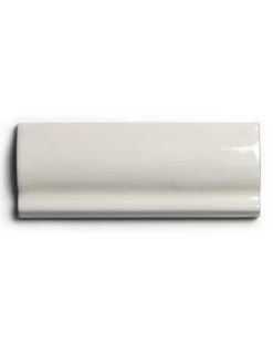 Cevica S.L. Bröstlister|Cremevitt Kakel|Kakel Mayfair - Krackelerad antikvit bröstlist 5 x 13 cm blank, lätt vågigt