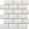 ADEX Rektangulärt Kakel|Vitt Kakel|Kakel Victoria - Fasad kant (mini på nät) 5 x 10 cm vit, blank
