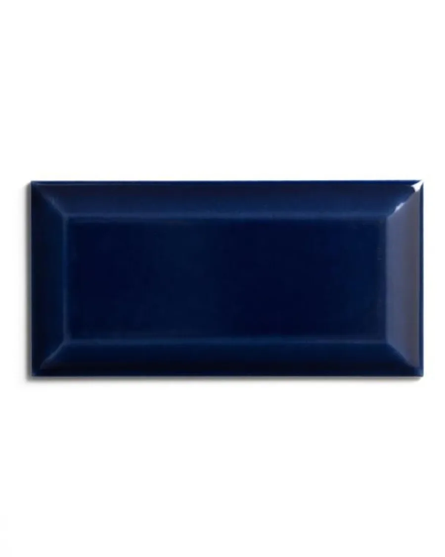 ADEX Blått Kakel|Krackelerat Kakel|Kakel Victoria - Fasad kant 7,5 x 15 cm ultramarinblå