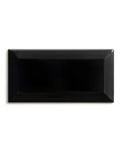 ADEX Svart Kakel|Rektangulärt Kakel|Kakel Victoria - Fasad kant 7,5 x 15 cm svart, blank