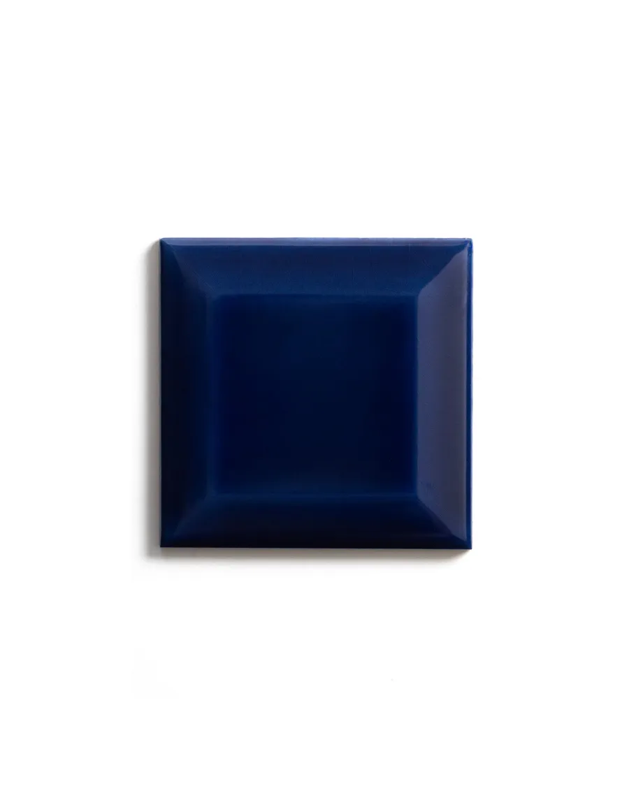 ADEX Blått Kakel|Krackelerat Kakel|Kakel Victoria - Fasad kant 7,5 x 7,5 cm ultramarinblå