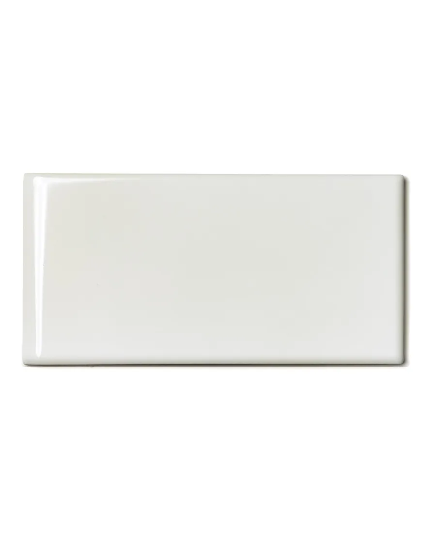 ADEX Vitt Kakel|Cremevitt Kakel|Kakel Victoria - 7,5 x 15 cm elfenbensvit bullnose kortsida