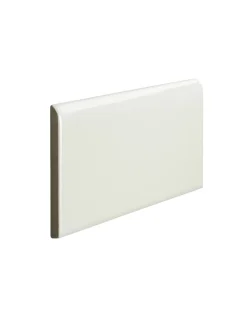ADEX Vitt Kakel|Cremevitt Kakel|Kakel Victoria - 7,5 x 15 cm elfenbensvit bullnose långsida