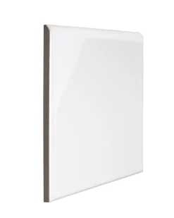 ADEX Vitt Kakel|Kakel Victoria - 15 x 15 cm vit bullnose långsida/kortsida