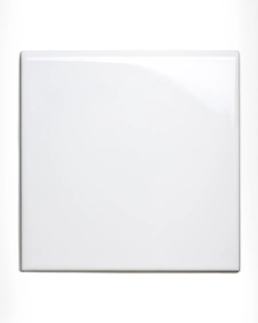 ADEX Vitt Kakel|Kakel Victoria - 15 x 15 cm vit bullnose långsida/kortsida