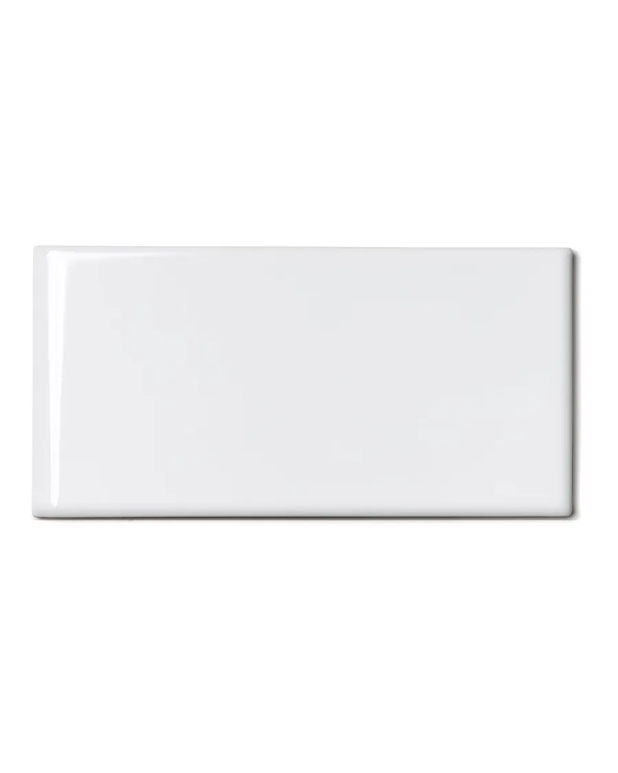 ADEX Vitt Kakel|Kakel Victoria - 7,5 x 15 cm vit bullnose kortsida