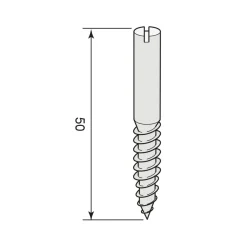 Eskilstuna Kulturbeslag AB Espagnoletter|Karmdubb nickel till espagnoletter - 50 mm