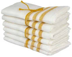 Axlings Linne AB Kökshanddukar|Kökshanddukar|Kökshandduk 2-pack - Lin 50x70 cm, rand benvit/ockra